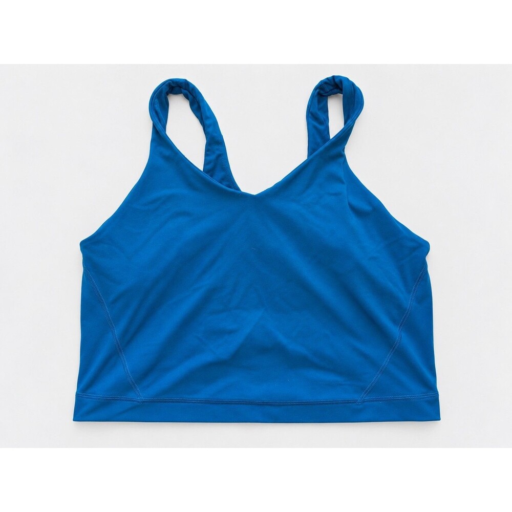 Lululemon Bright Blue Racerback Longline Sports Bra Crop Top Women’s